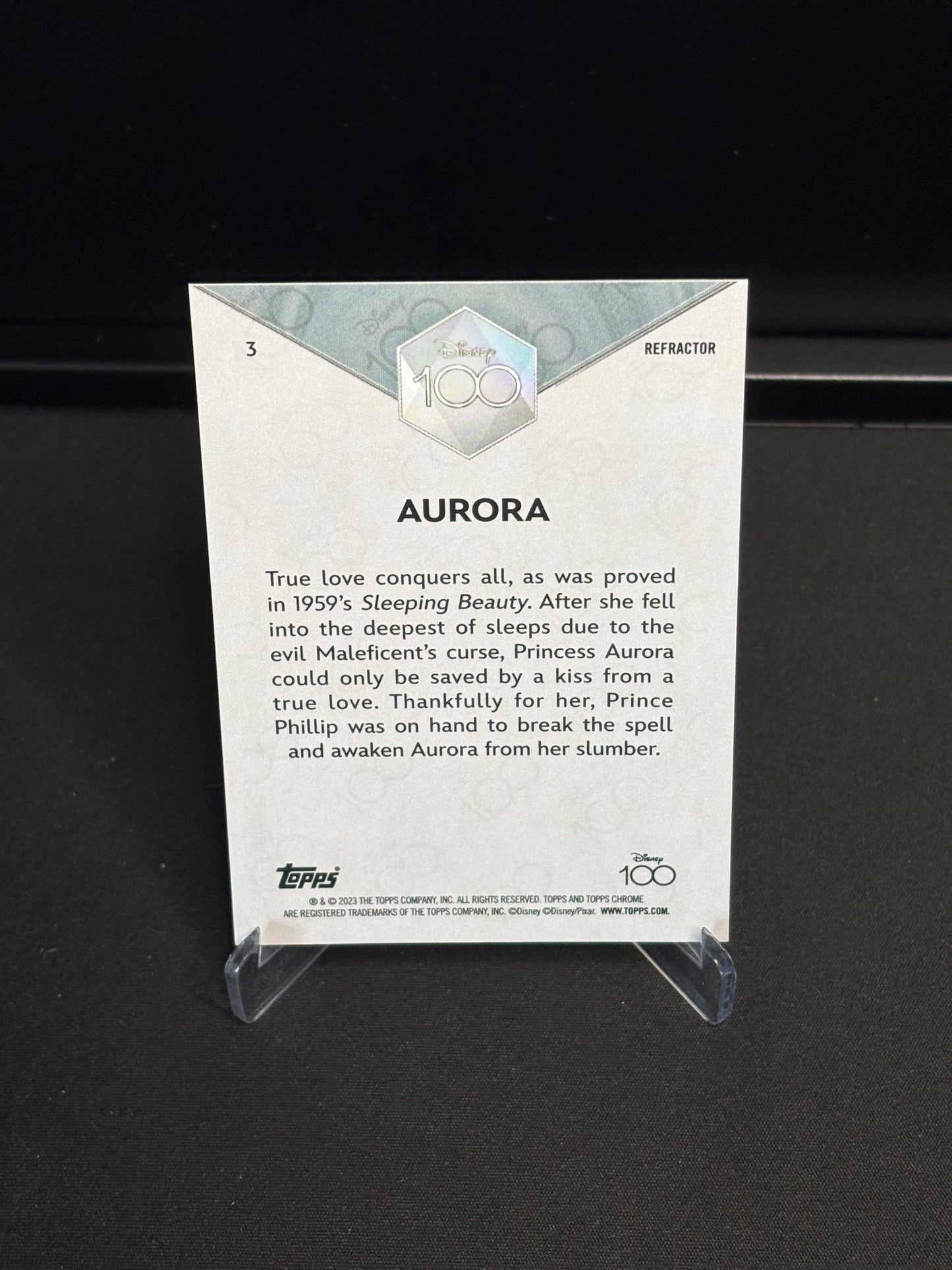 Topps Chrome Disney 100 "Refractor" Aurora #3