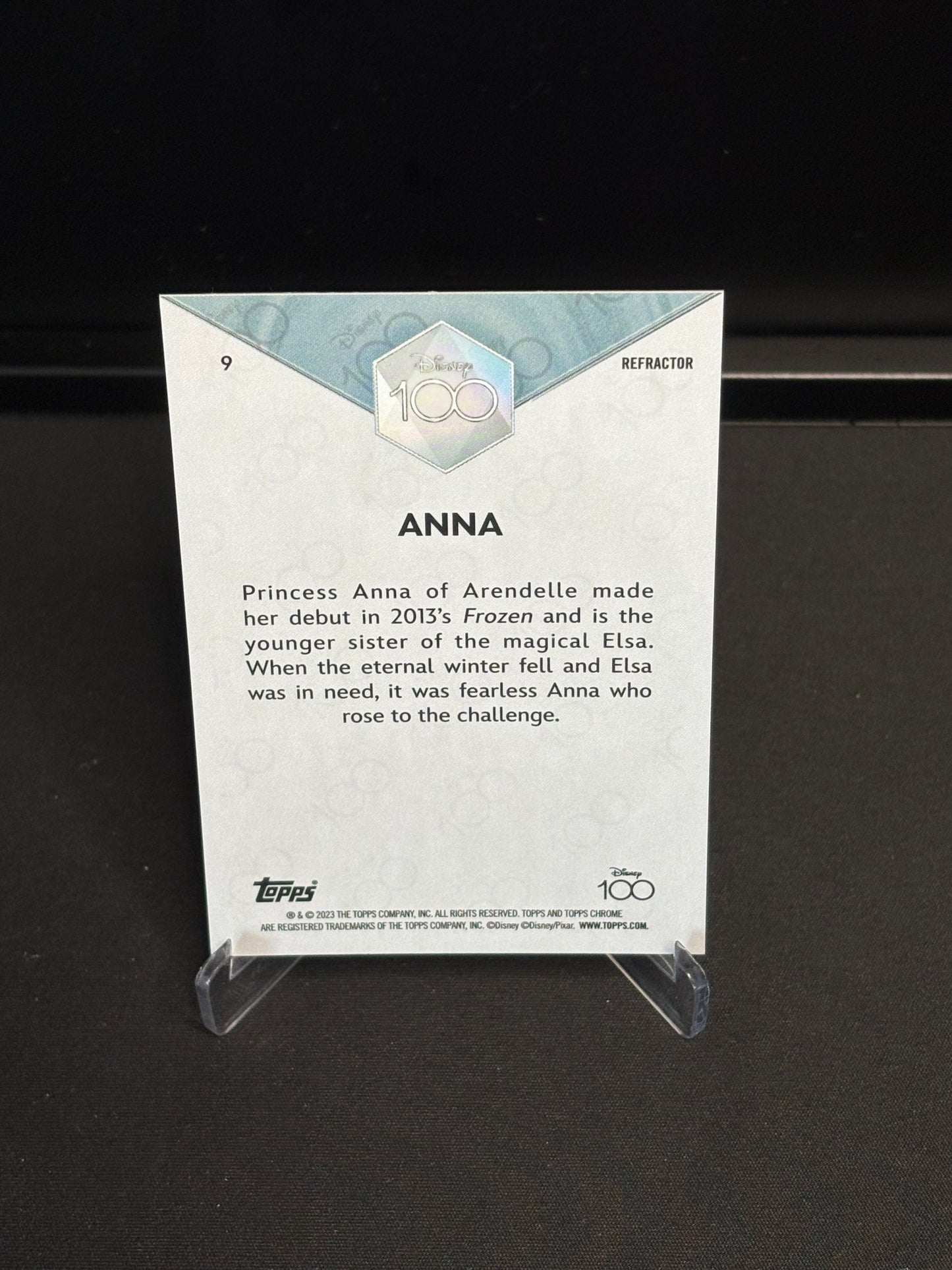 Topps Chrome Disney 100 "Refractor" Anna #9