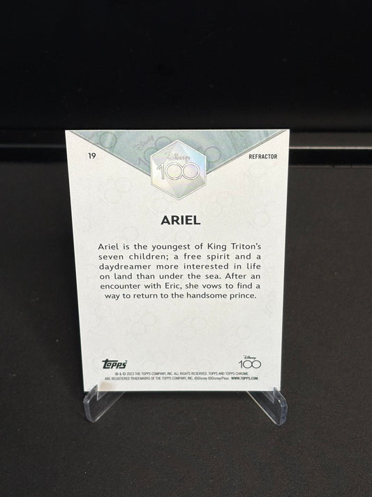 Topps Chrome Disney 100 "Refractor" Ariel #19