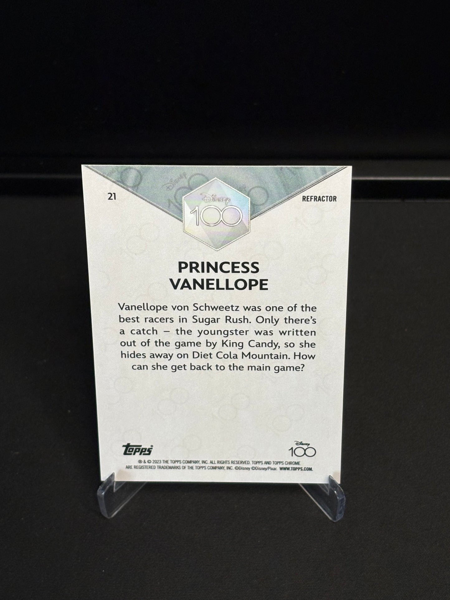 Topps Chrome Disney 100 "Refractor" Princess Vanellope #21