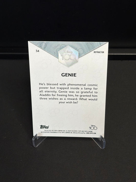 Topps Chrome Disney 100 "Refractor" Genie #34