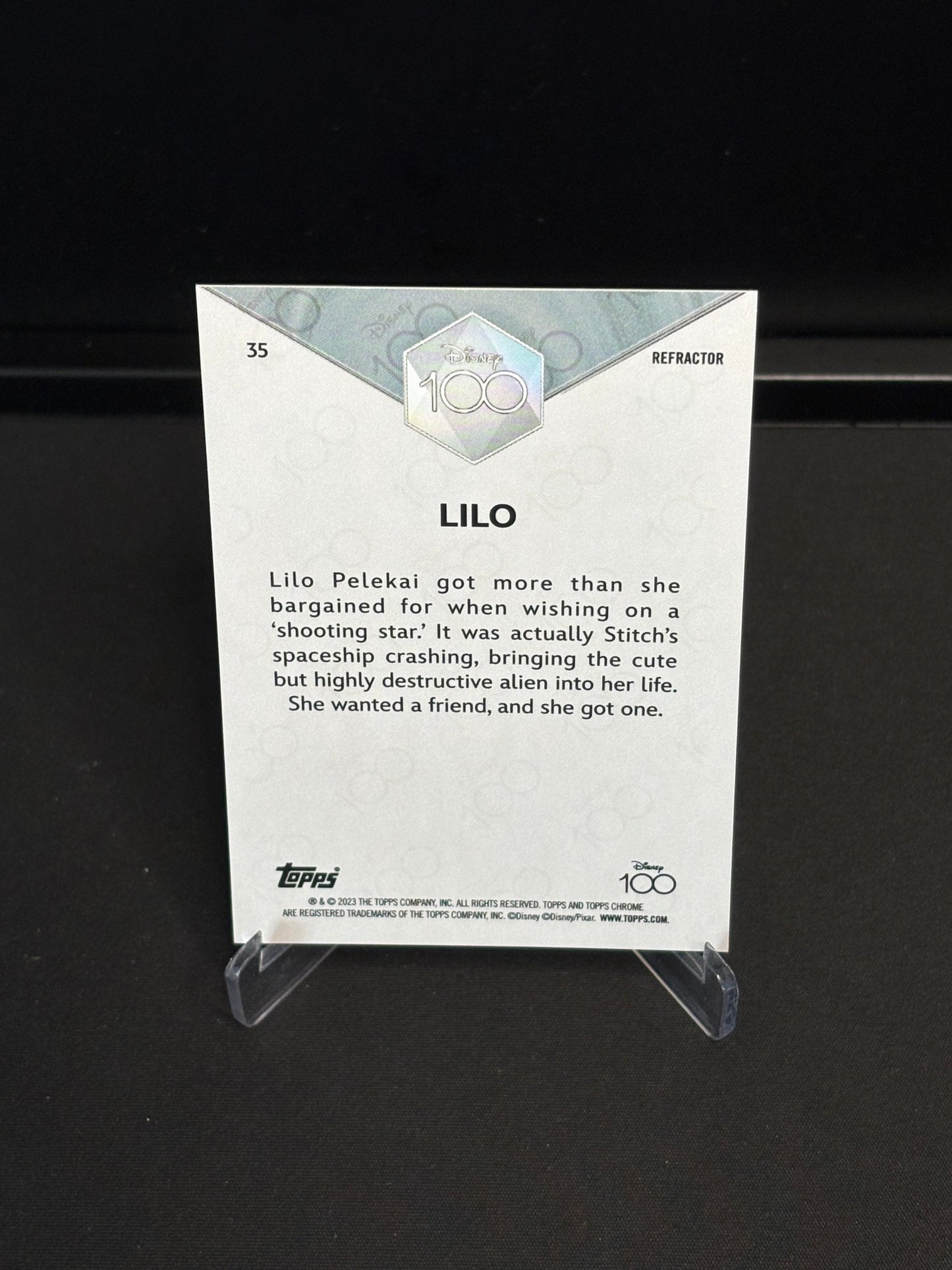 Topps Chrome Disney 100 "Refractor" Lilo #35