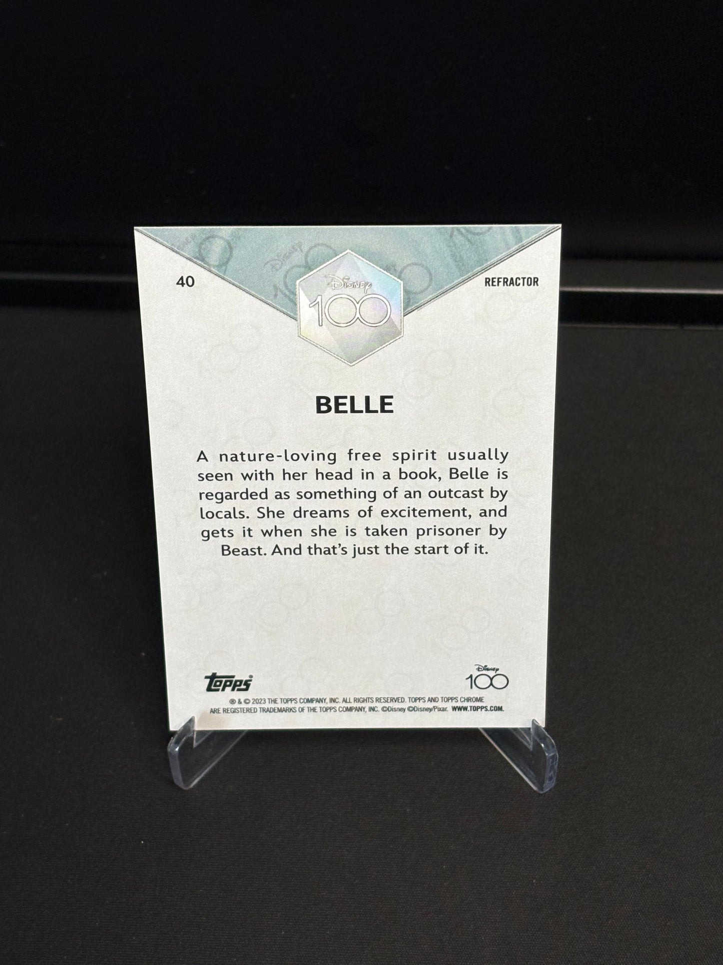 Topps Chrome Disney 100 "Refractor" Belle #40