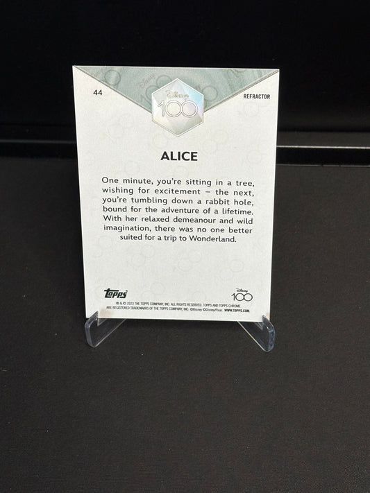 Topps Chrome Disney 100 "Refractor" Alice #44