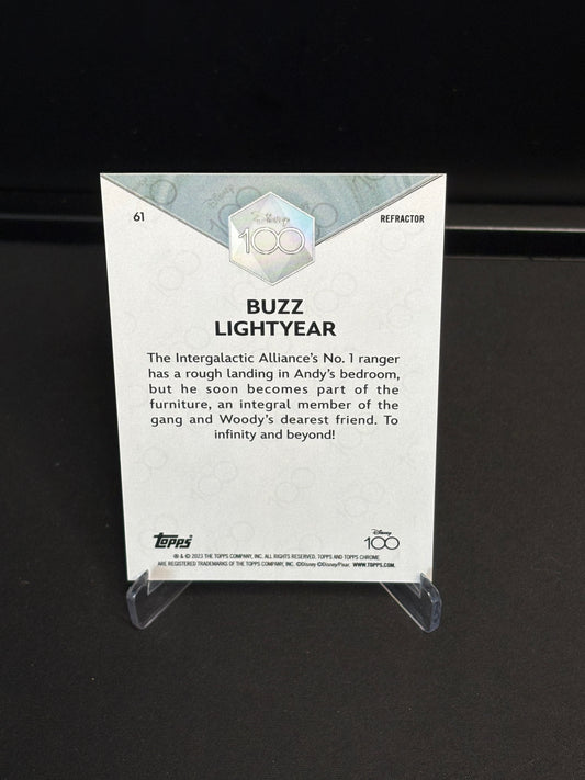 Topps Chrome Disney 100 "Refractor" Buzz Lightyear #61