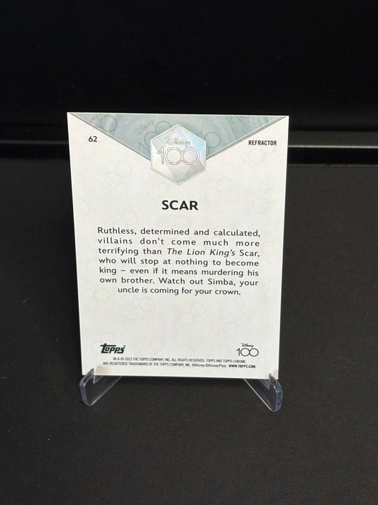 Topps Chrome Disney 100 "Refractor" Scar #62