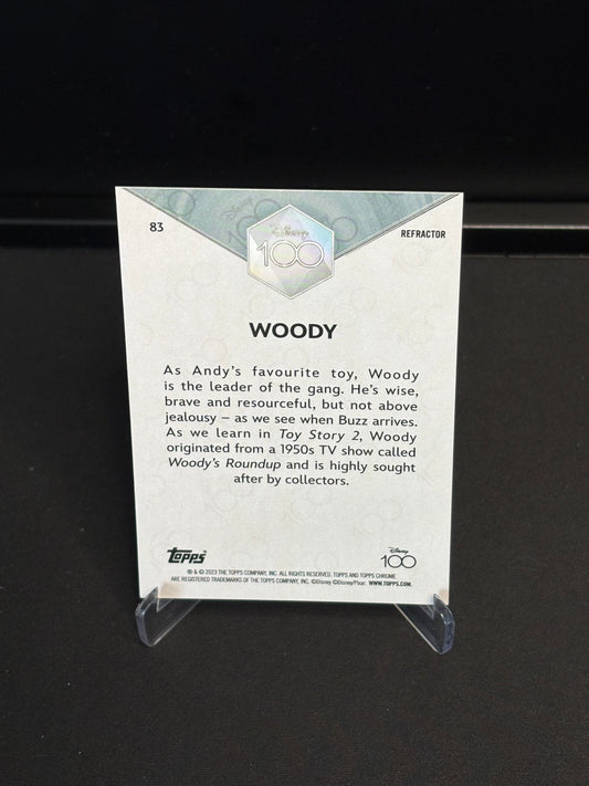 Topps Chrome Disney 100 "Refractor" Woody #83