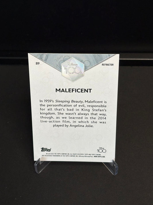 Topps Chrome Disney 100 "Refractor" Maleficent #89