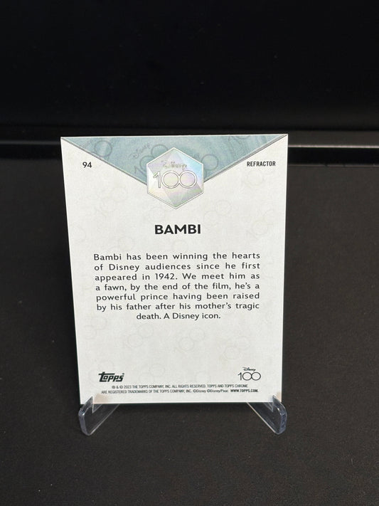 Topps Chrome Disney 100 "Refractor" Bambi #94