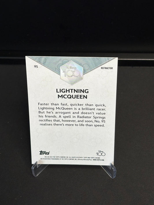 Topps Chrome Disney 100 "Refractor" Lightning McQueen #95