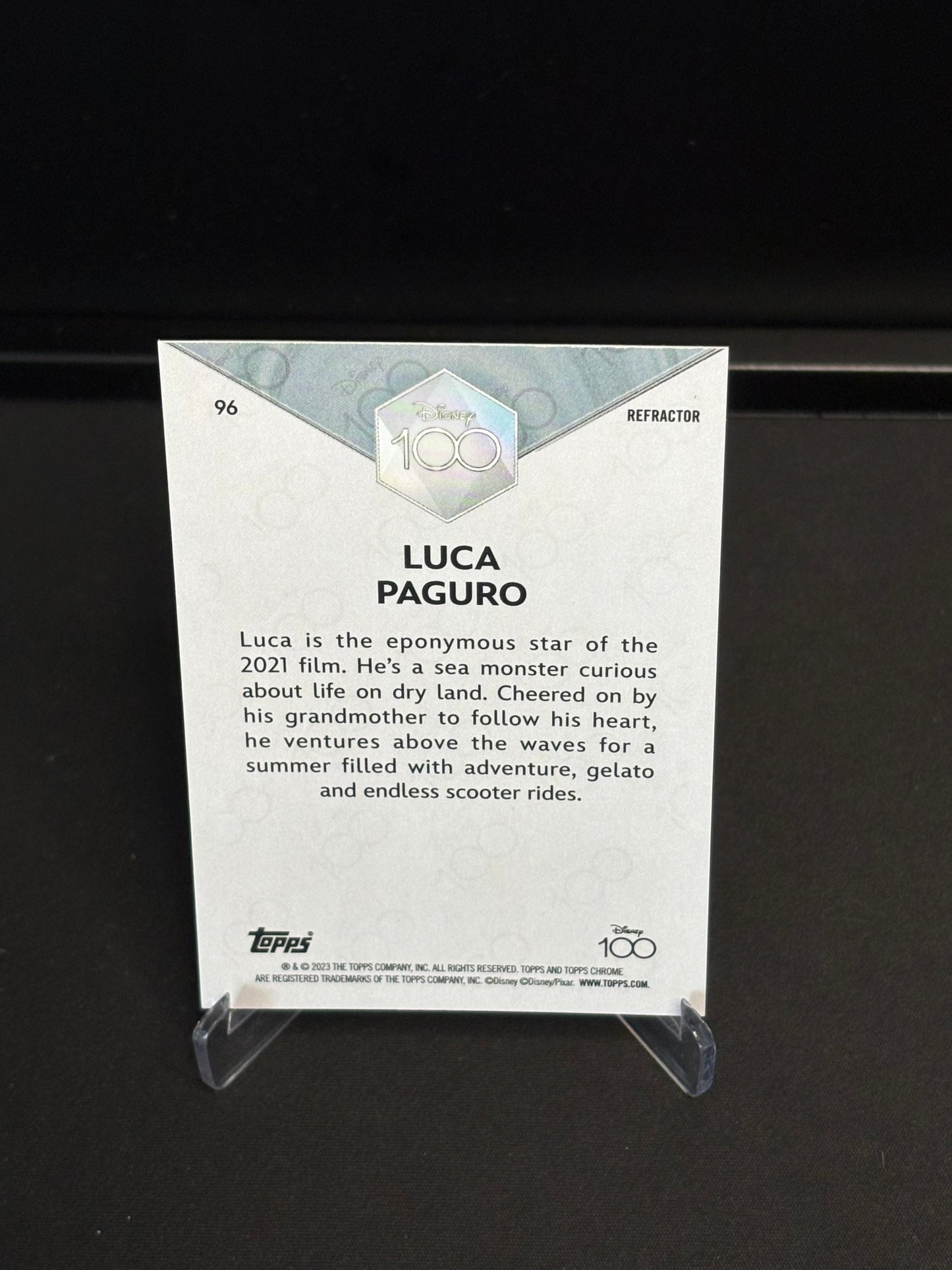 Topps Chrome Disney 100 "Refractor" Luca Paguro #96