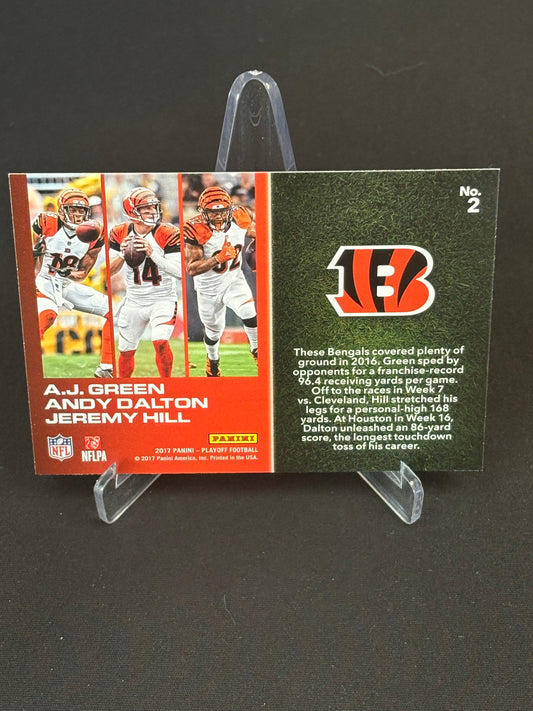 A.J Green/Andy Dalton/Jeremy Hill 2017 Playoff "Flea Flicker" Bengals