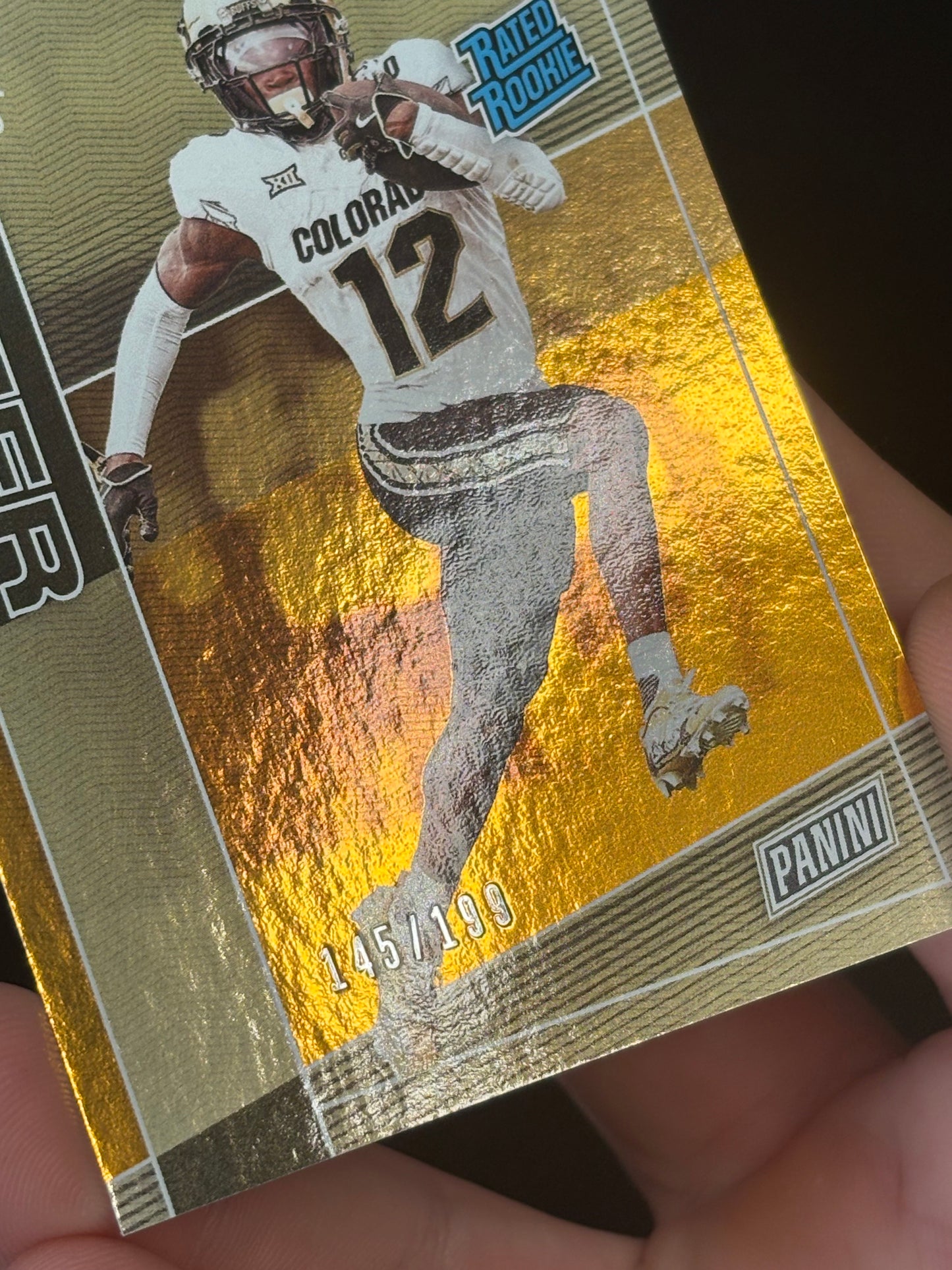 Travis Hunter Rated Rookie NSCC "Panini National 145/199" Colorado Buffaloes
