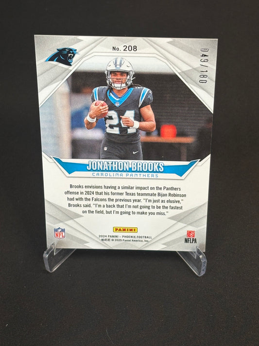 Jonathon Brooks RC Phoenix 2024 049/180 Carolina Panthers