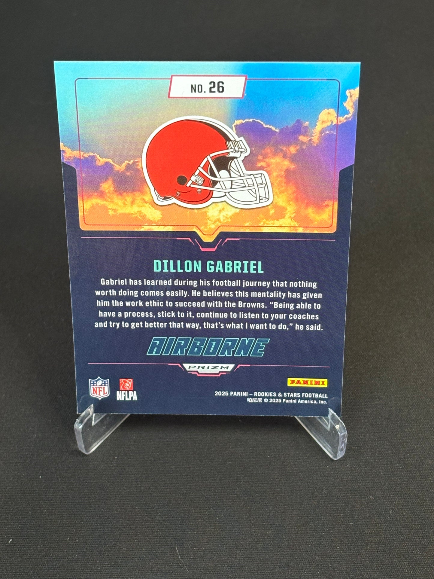 Dillon Gabriel RC Rookies And Stars 2025 "Airborne Silver" Cleveland Browns
