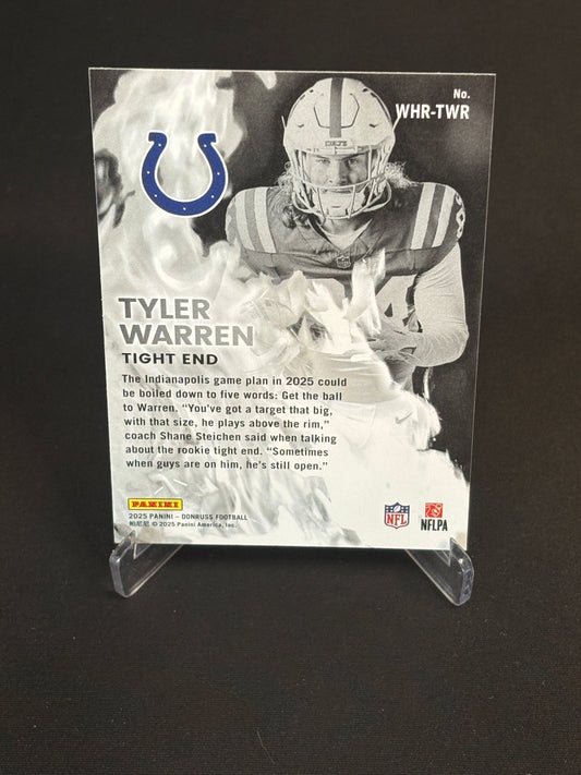 Tyler Warren RC Donruss 2025 "White Hot Rookies" Indianapolis Colts