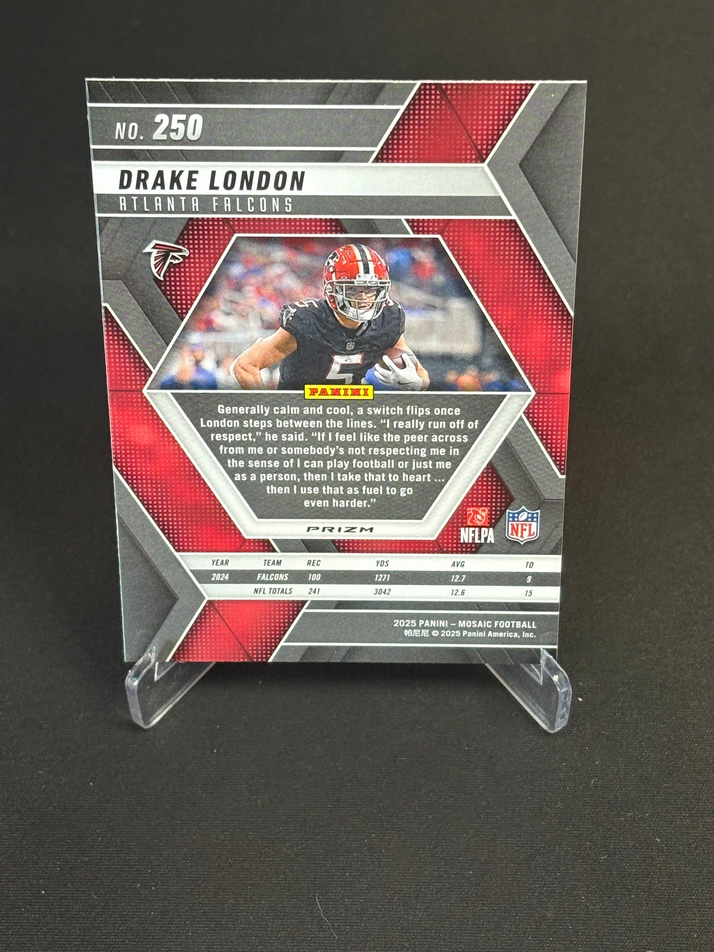 Drake London Mosaic 2025 "Base Silver" Atlanta Falcons