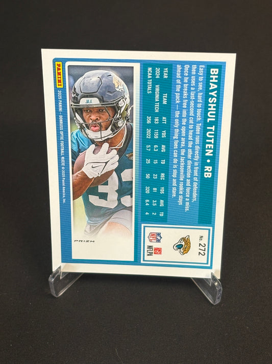 Bhayshul Tuten RC Donruss Optic 2025 "Silver Prizm" Jacksonville Jaguars