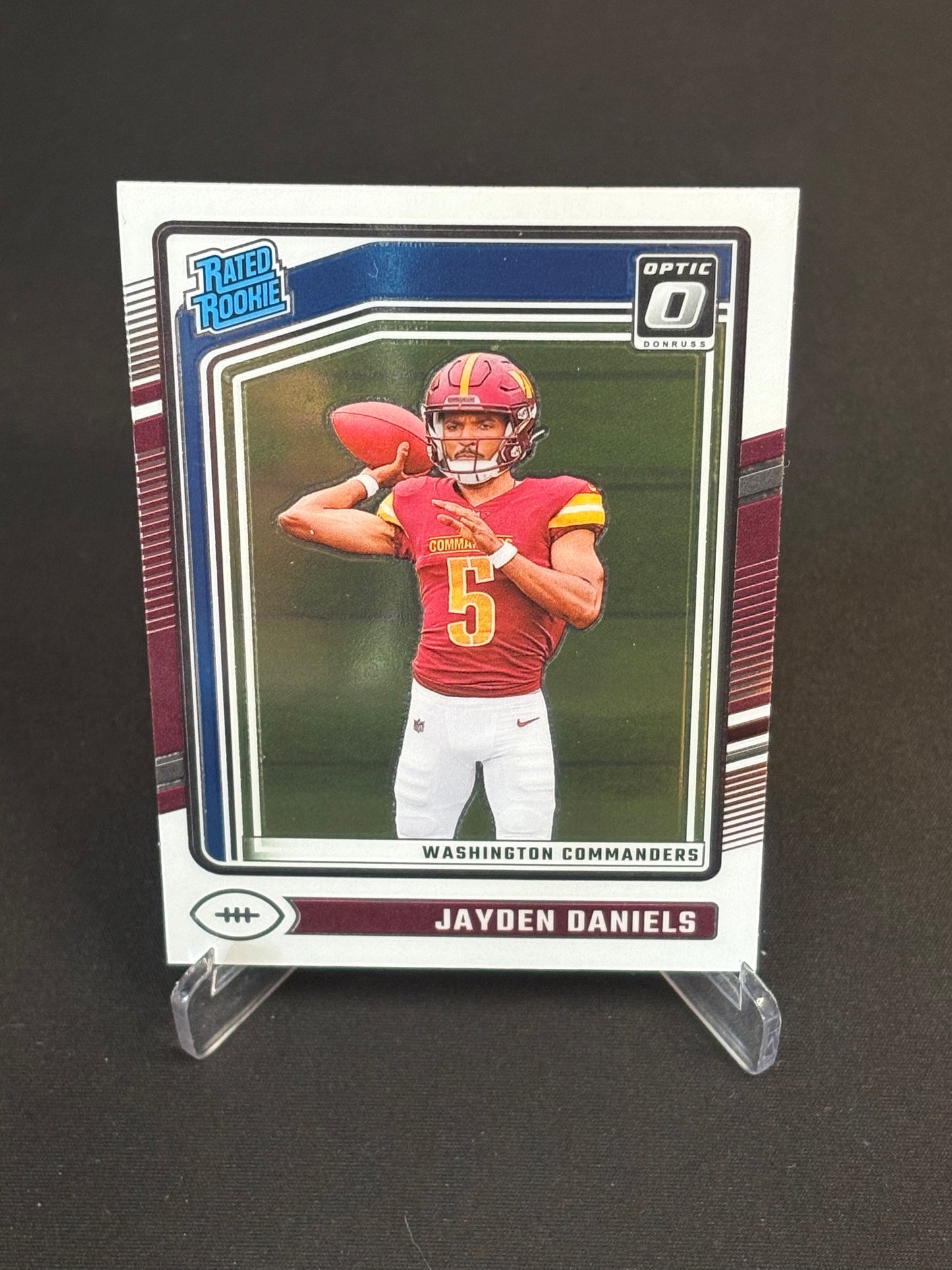 Jayden Daniels RC Donruss Optic 2024 "Base" Washington Commanders
