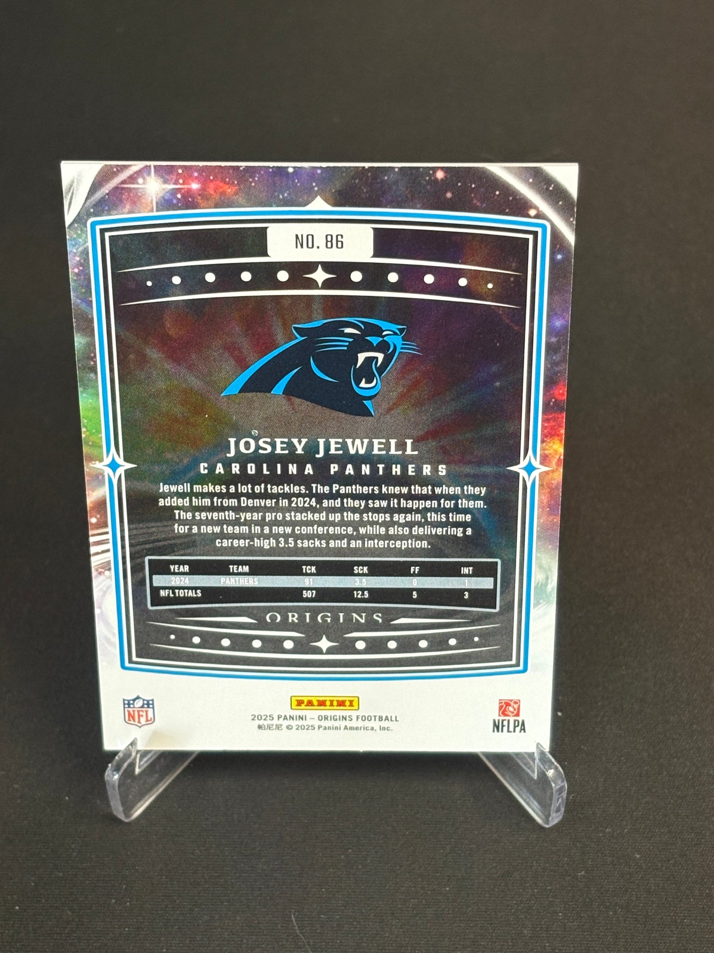 Josey Jewell Origins 2025 "Base" Carolina Panthers