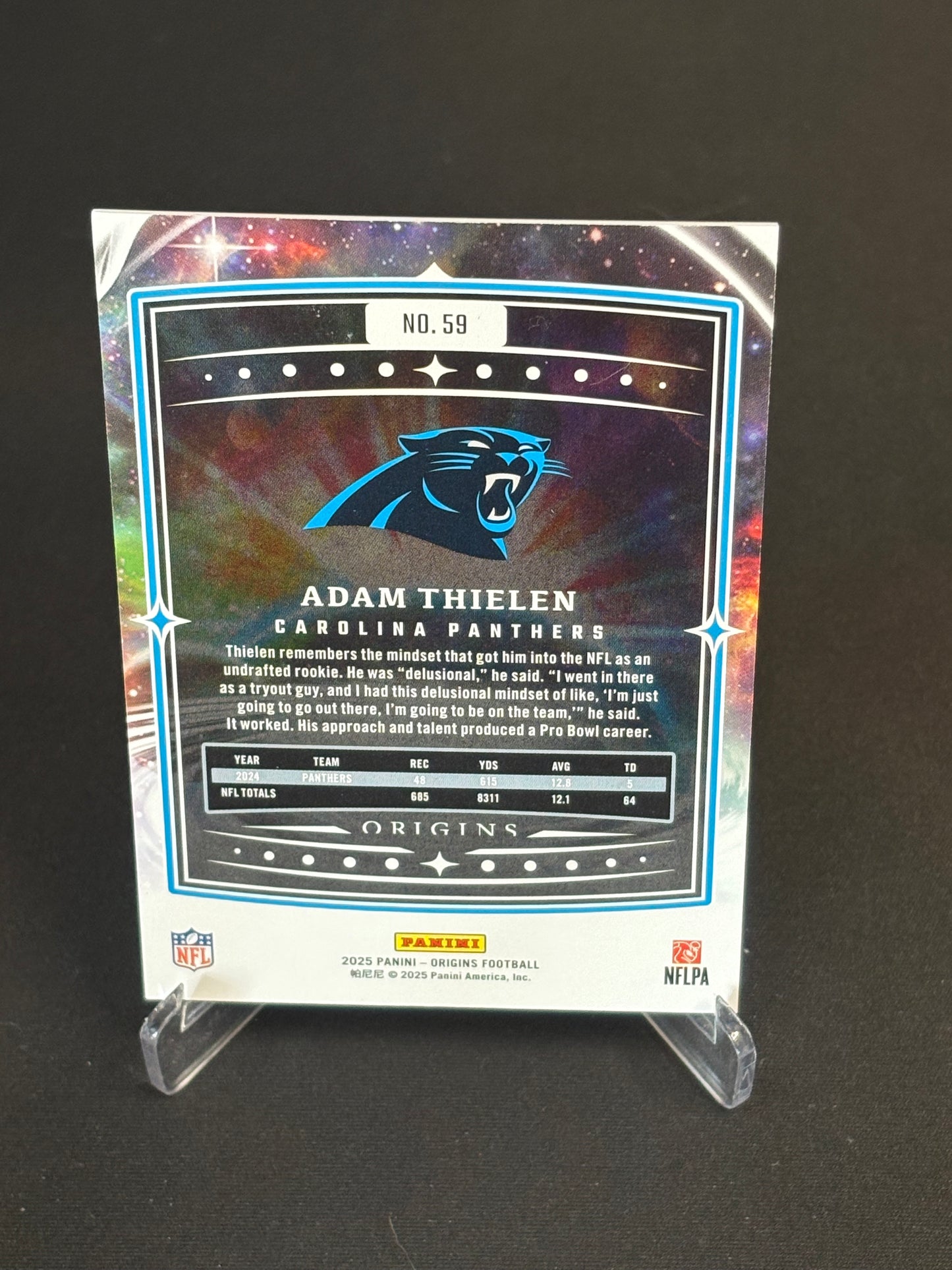Adam Thielen Origins 2025 "Base" Carolina Panthers