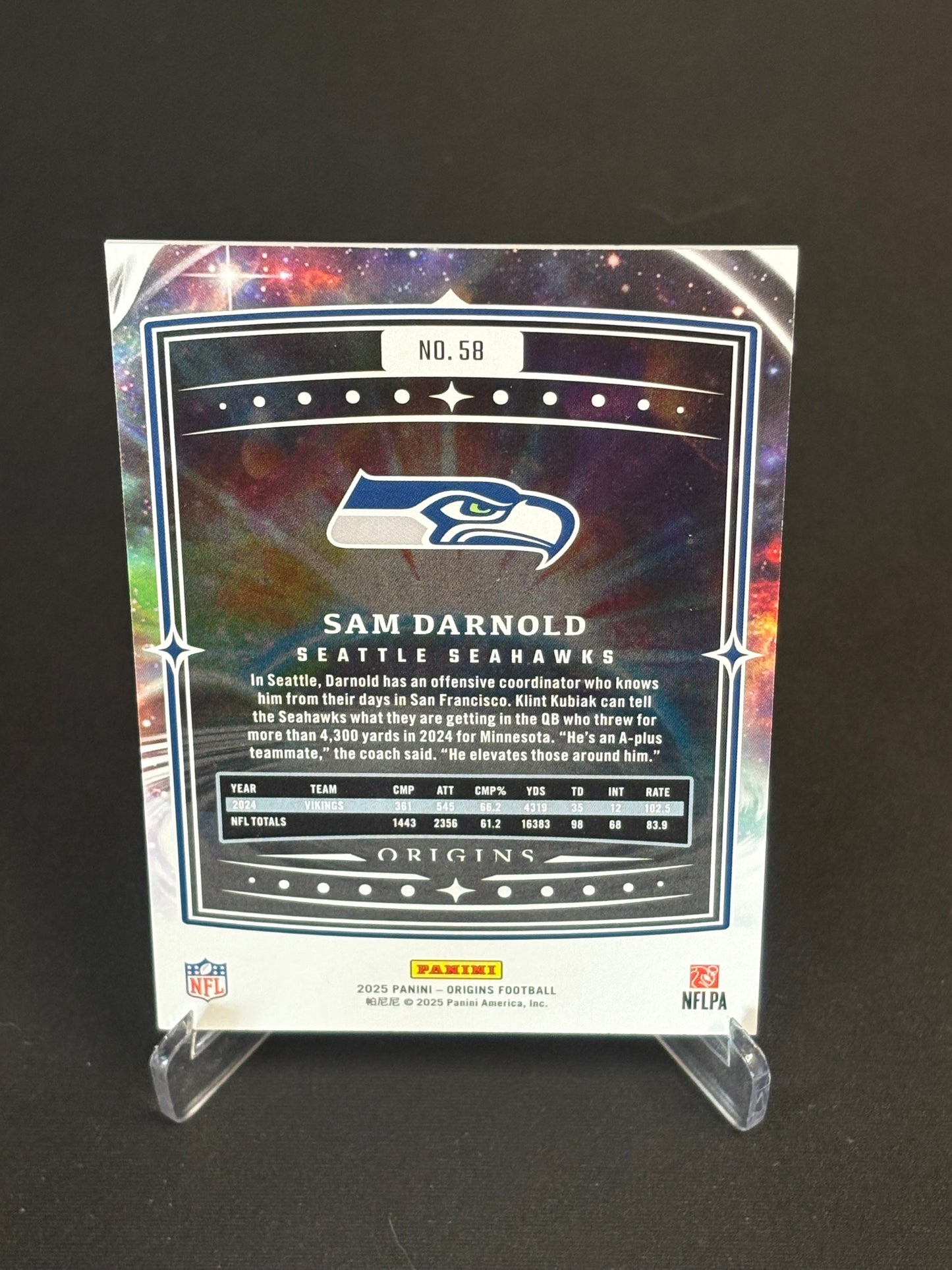 Sam Darnold Origins 2025 "Base" Seattle Seahawks