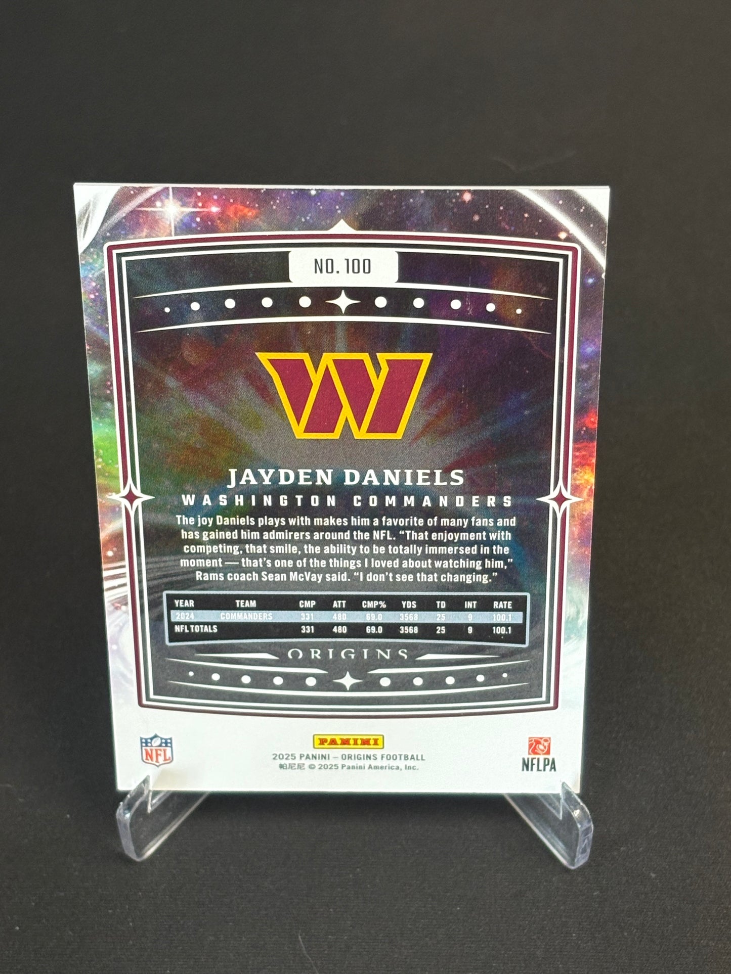 Jayden Daniels Origins 2025 "Base" Washington Commanders