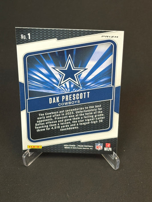 Dak Prescott Prizm 2024 "Hype Green Crakle Ice" Dallas Cowboys