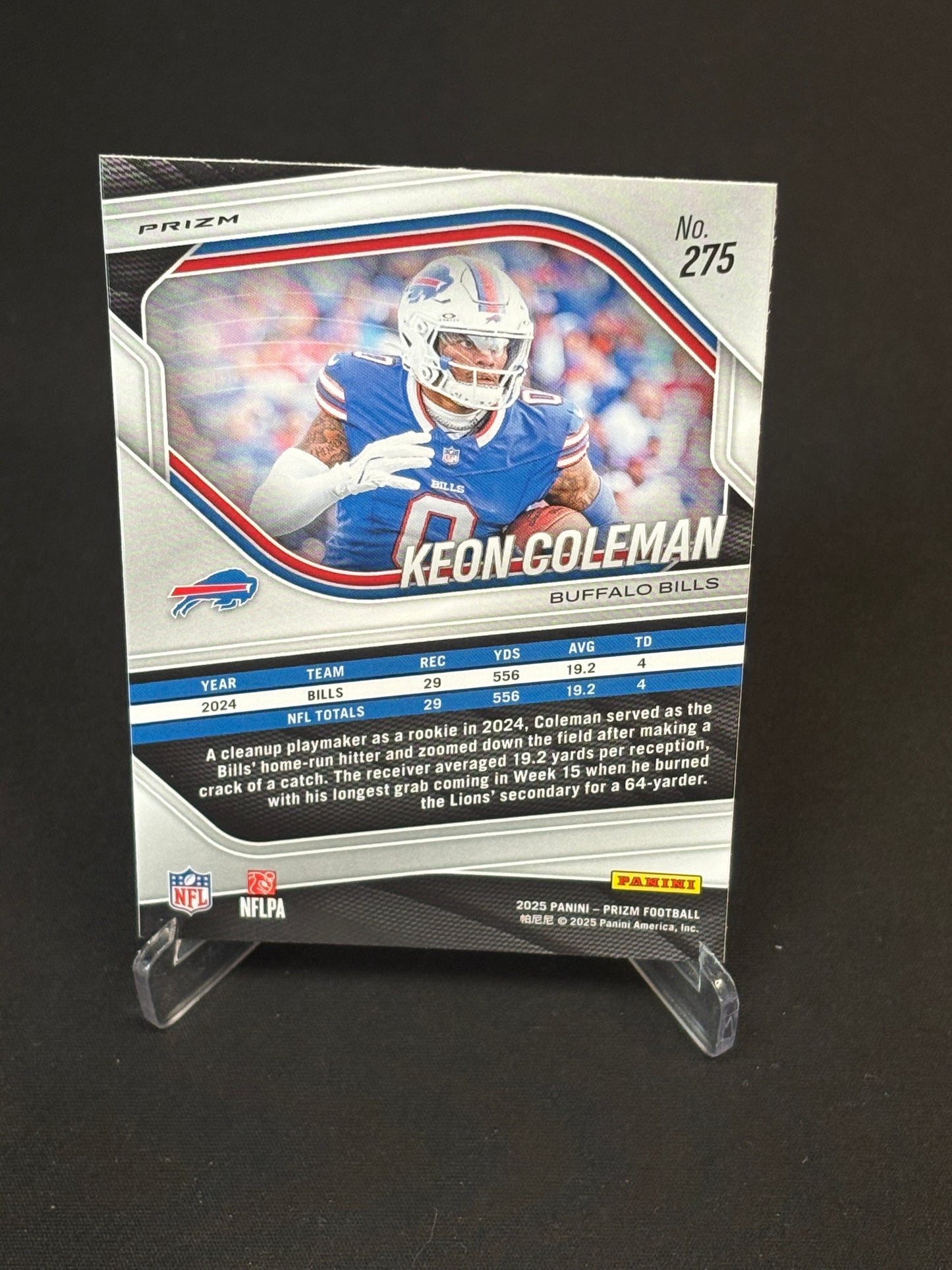 Keon Coleman Prizm 2025 "Green Pulsar" Buffalo Bills