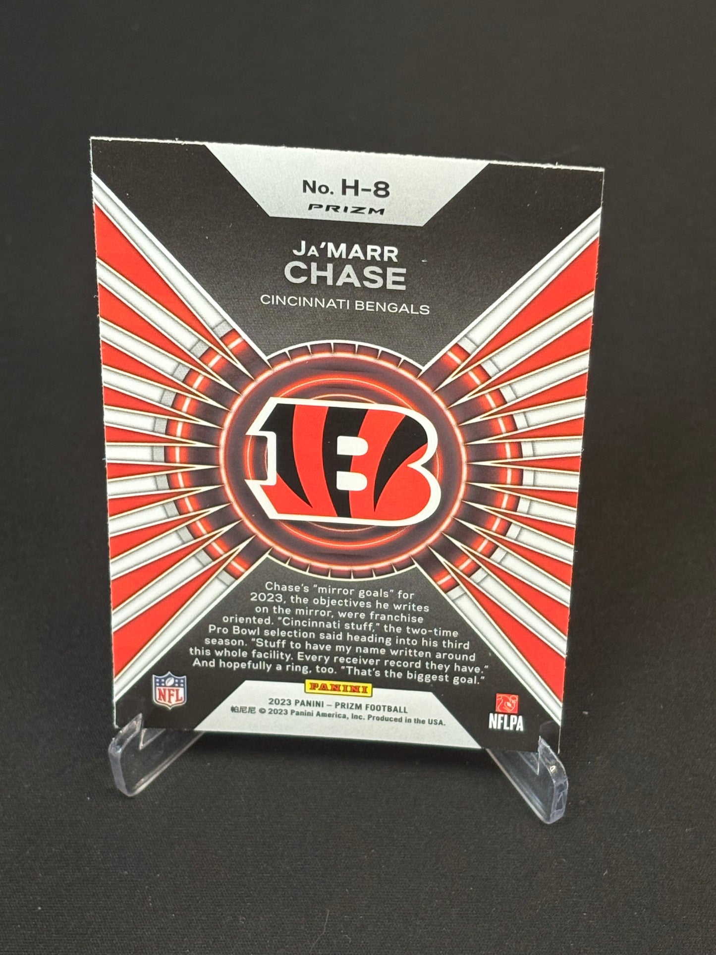 Ja'Marr Chase Prizm 2023 "Hype Green Prizm" Cincinnati Bengals