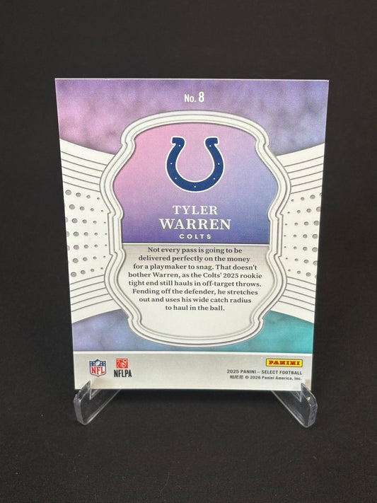 Tyler Warren RC Select 2025 "Select Certified" Indianapolis Colts