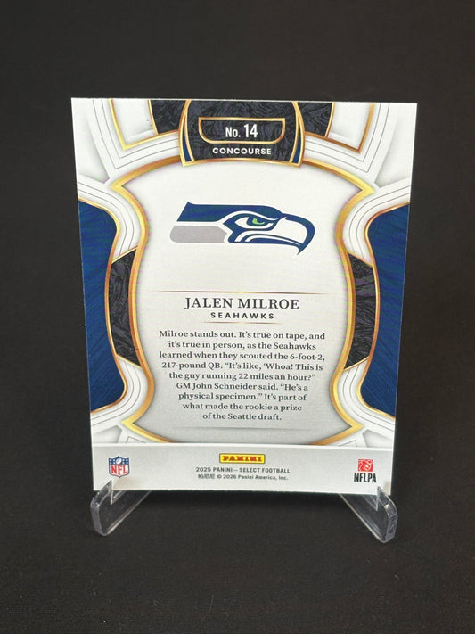 Jalen Milroe RC Select 2025 "Concourse" Seattle Seahawks