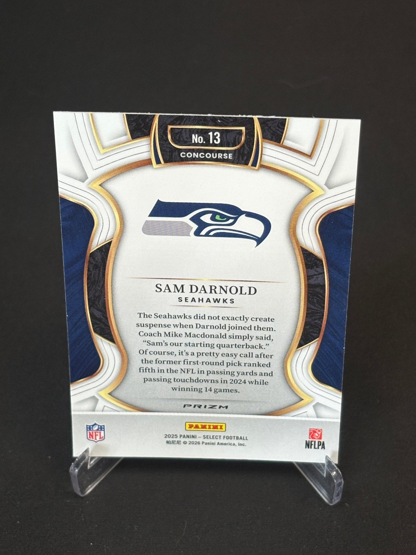 Sam Darnold Select 2025 "Blue White Red" Seattle Seahawks