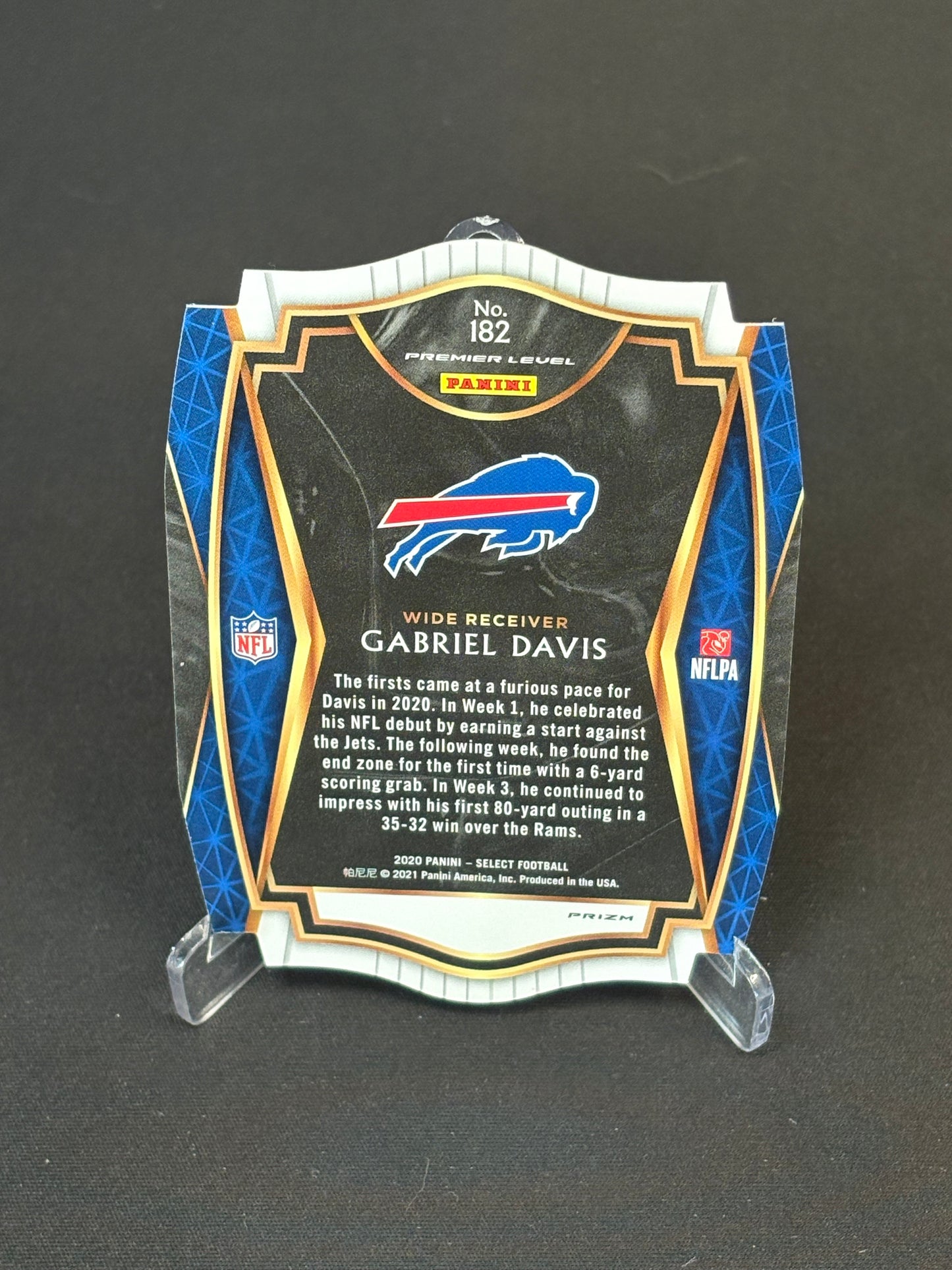 Gabriel Davis RC Select 2020 "Green Die Cut" Buffalo Bills