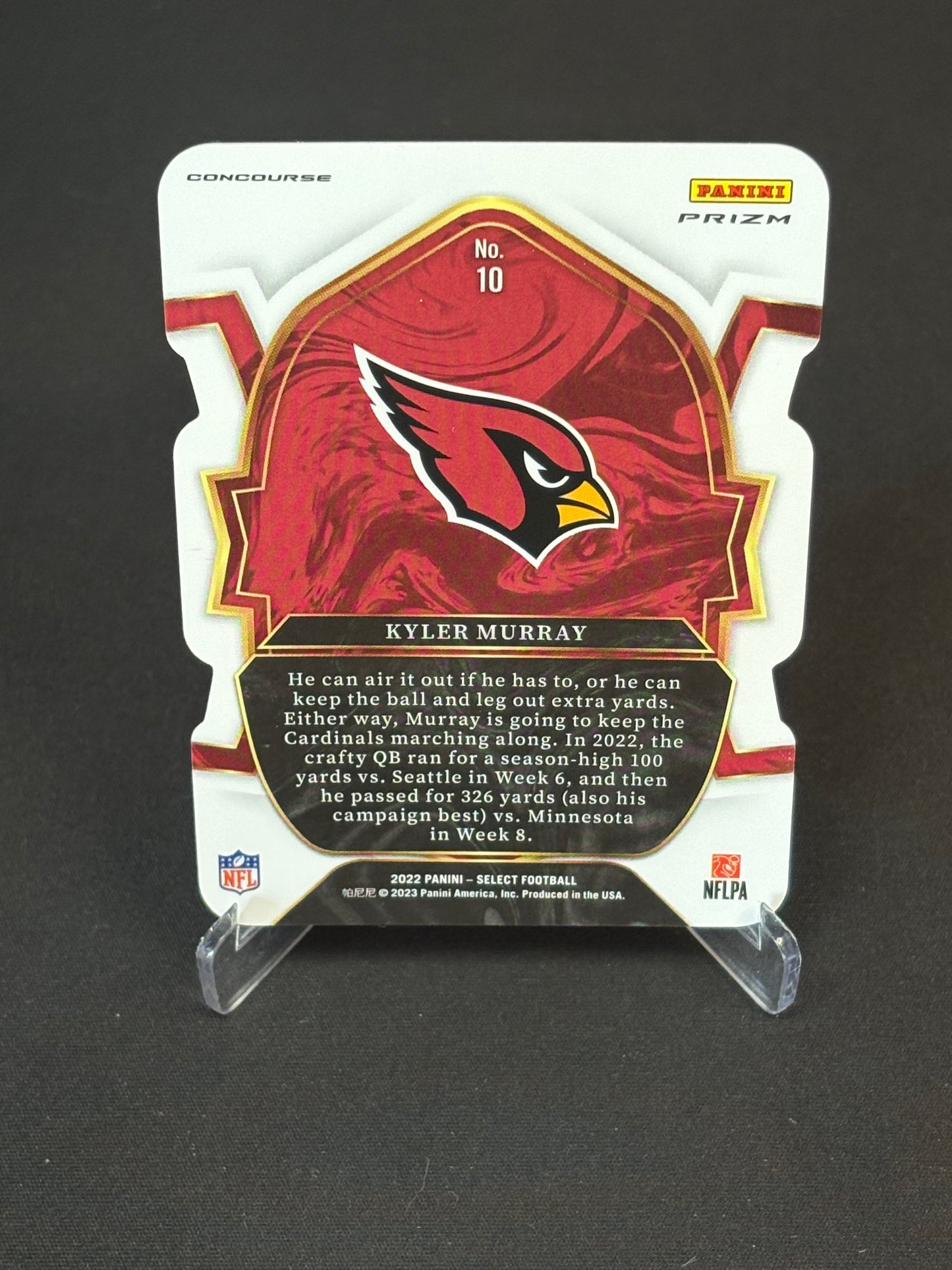 Kyler Murray Select 2022 "Blue White Red Die Cut" Arizona Cardinals