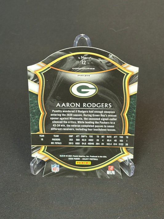 Aaron Rodgers Select 2020 "Purple Diec-Cut" Green Bay Packers