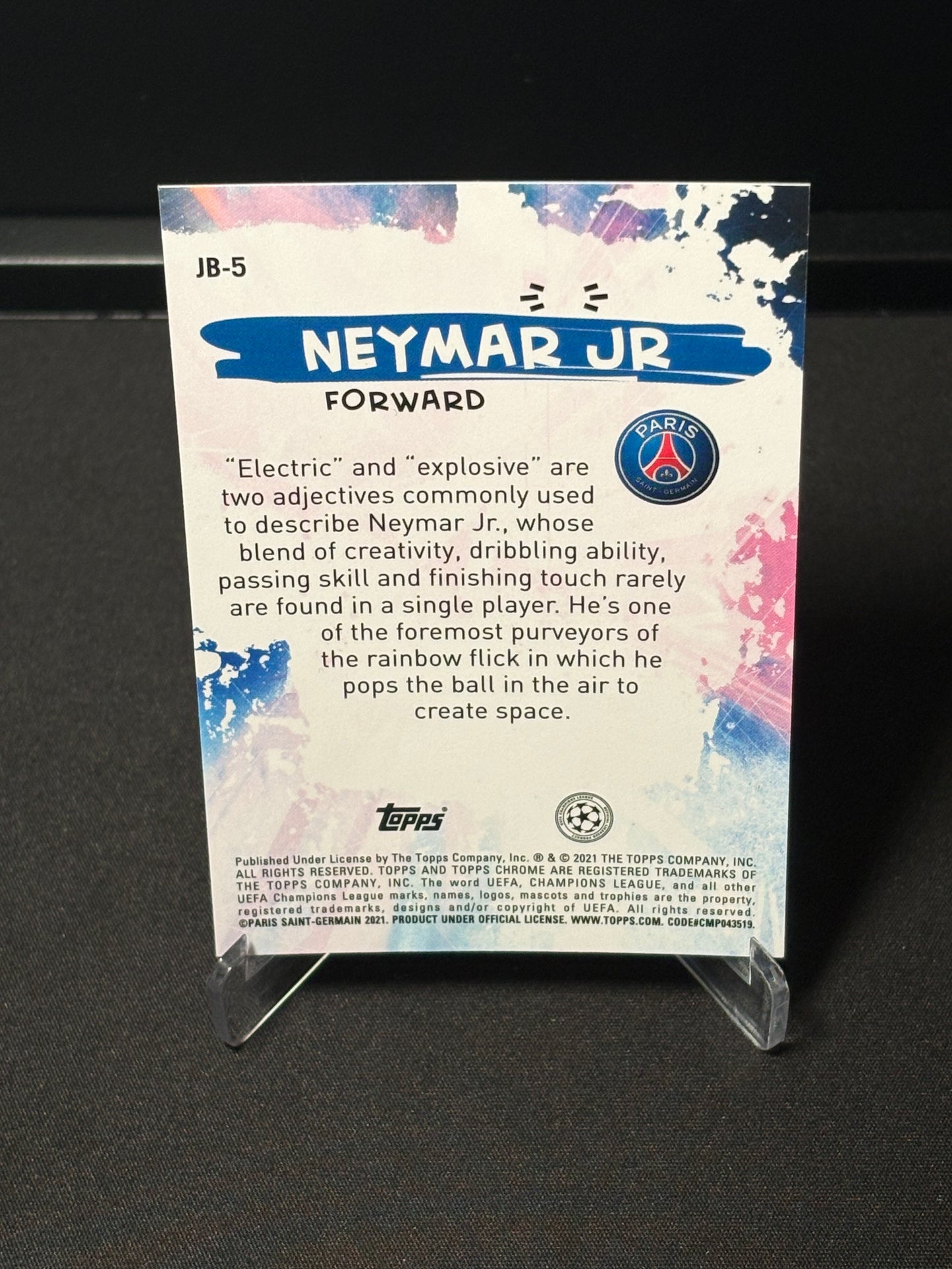 Neymar Jr Topps Chrome 2021 "Joga Bonito" PSG
