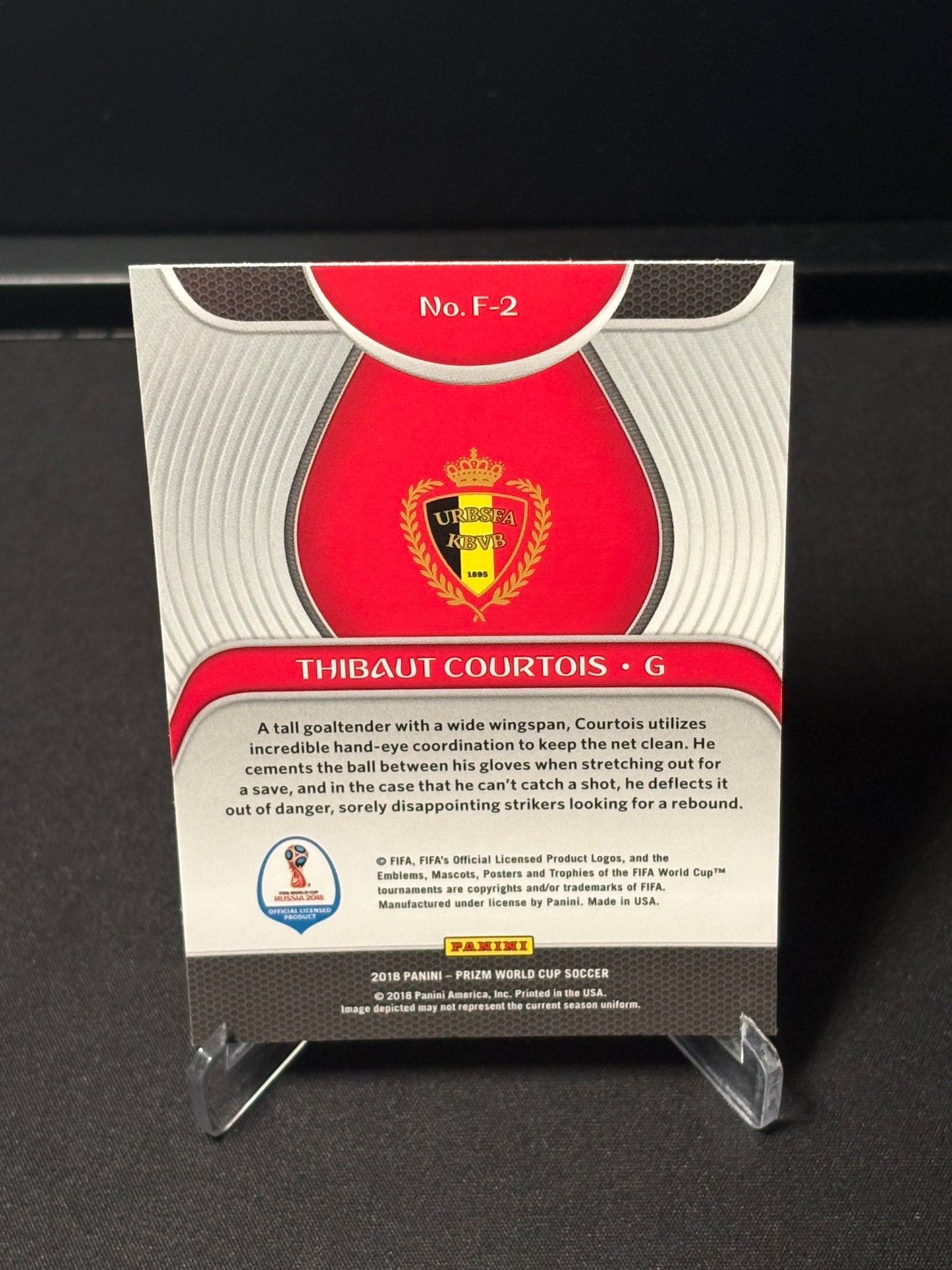 Thibaut Courtois Panini Prizm World Cup 2018 "Fundamentals" Belgique