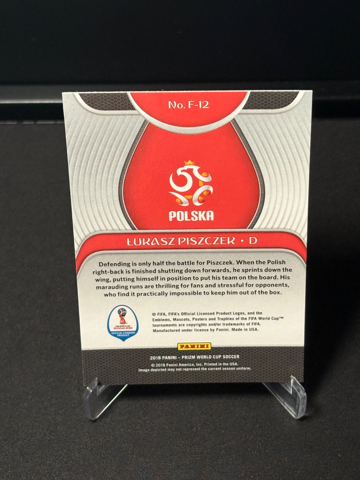Lukasz Piszczek Panini Prizm World Cup 2018 "Fundamentals" Pologne