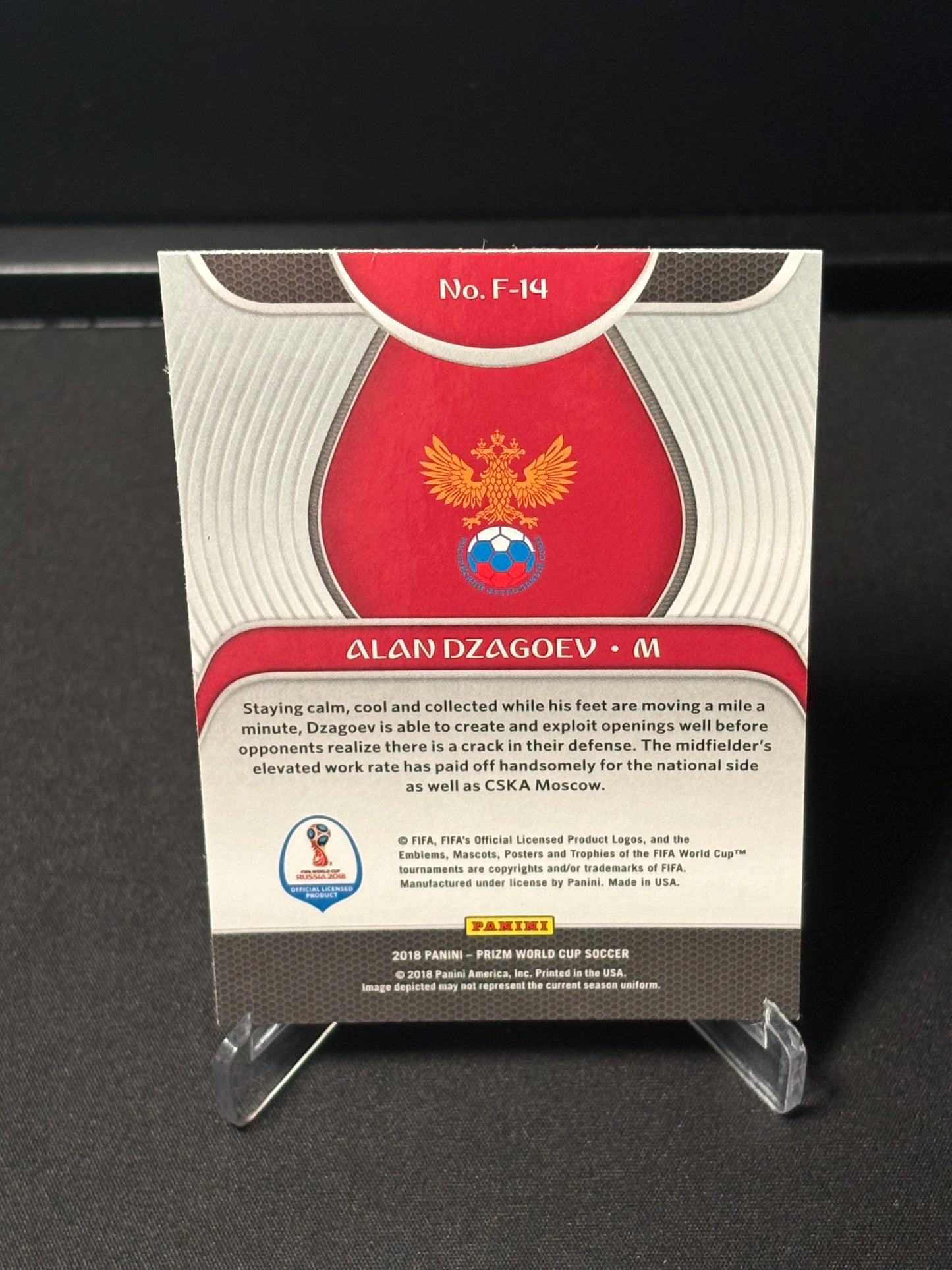 Alan Dzagoev Panini Prizm World Cup 2018 "Fundamentals" Russie