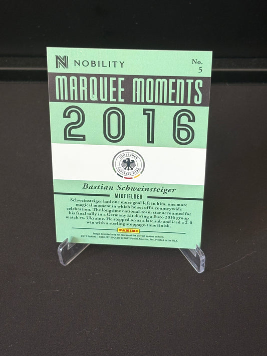 Bastian Schweinsteiger Panini Mobility 2017 "Marquee Moments" Allemagne