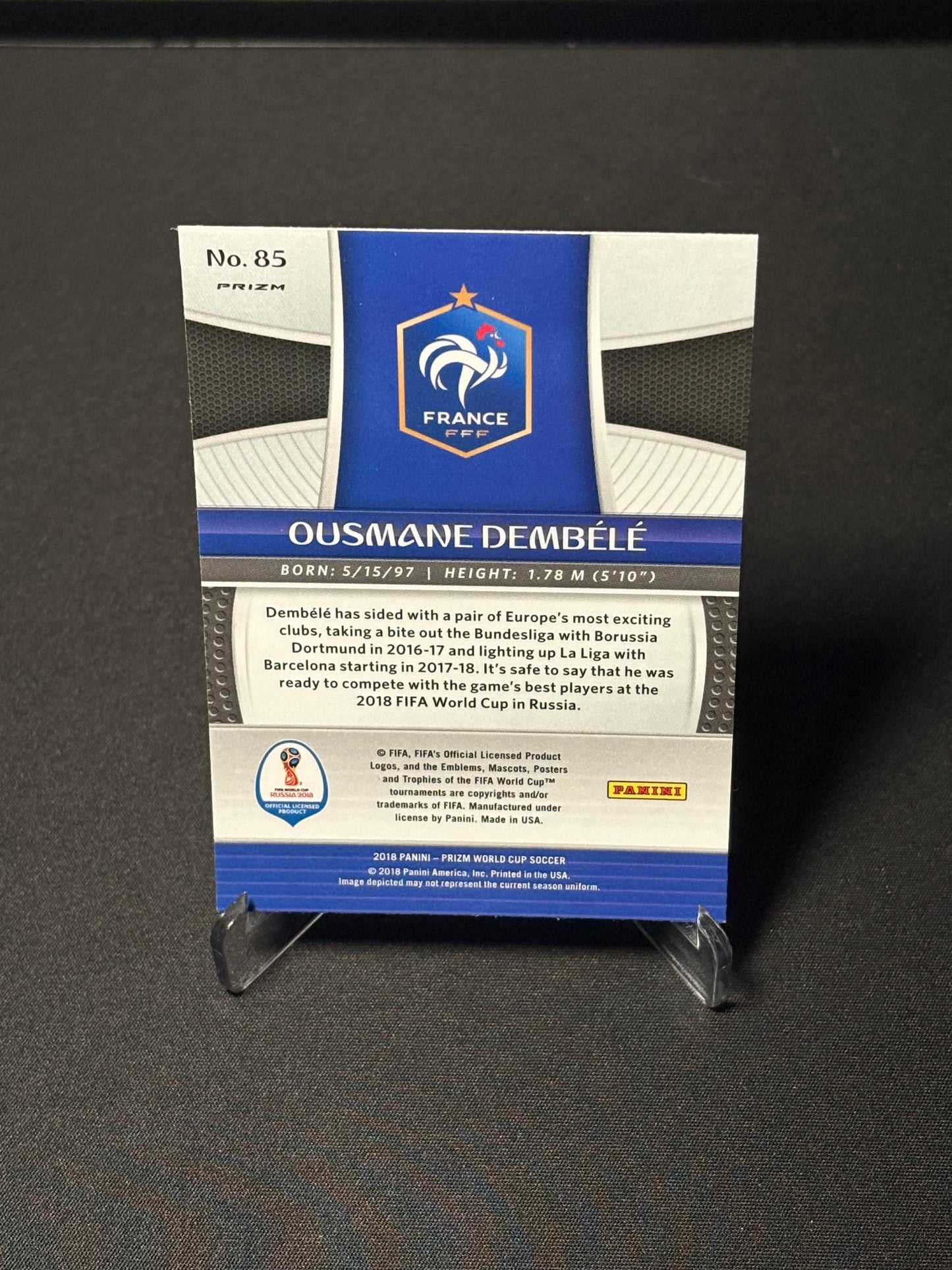 Ousmane Dembélé RC Panini Prizm World Cup 2018 "Mojo" France