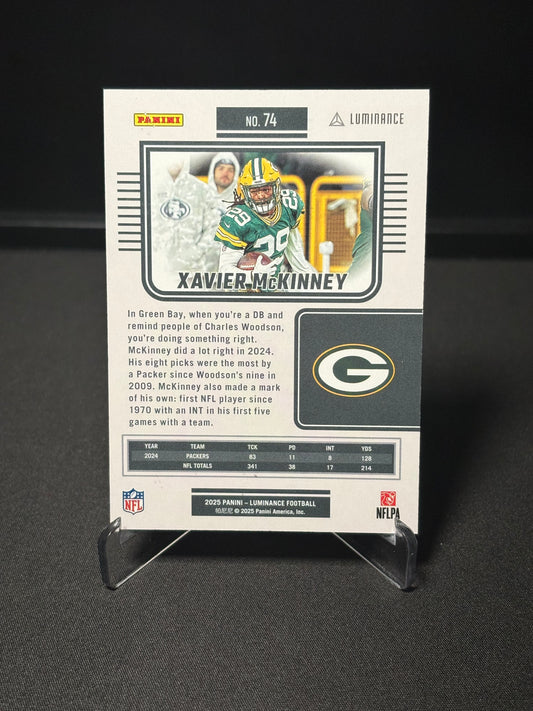 Xavier McKinney Panini Luminance "Blue /199" Green Bay Packers