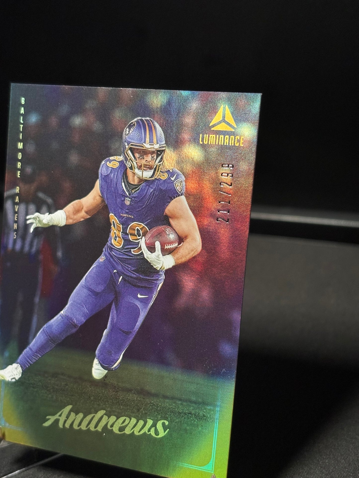 Mark Andrews Panini Luminance "Yellow /299" Baltimore Ravens