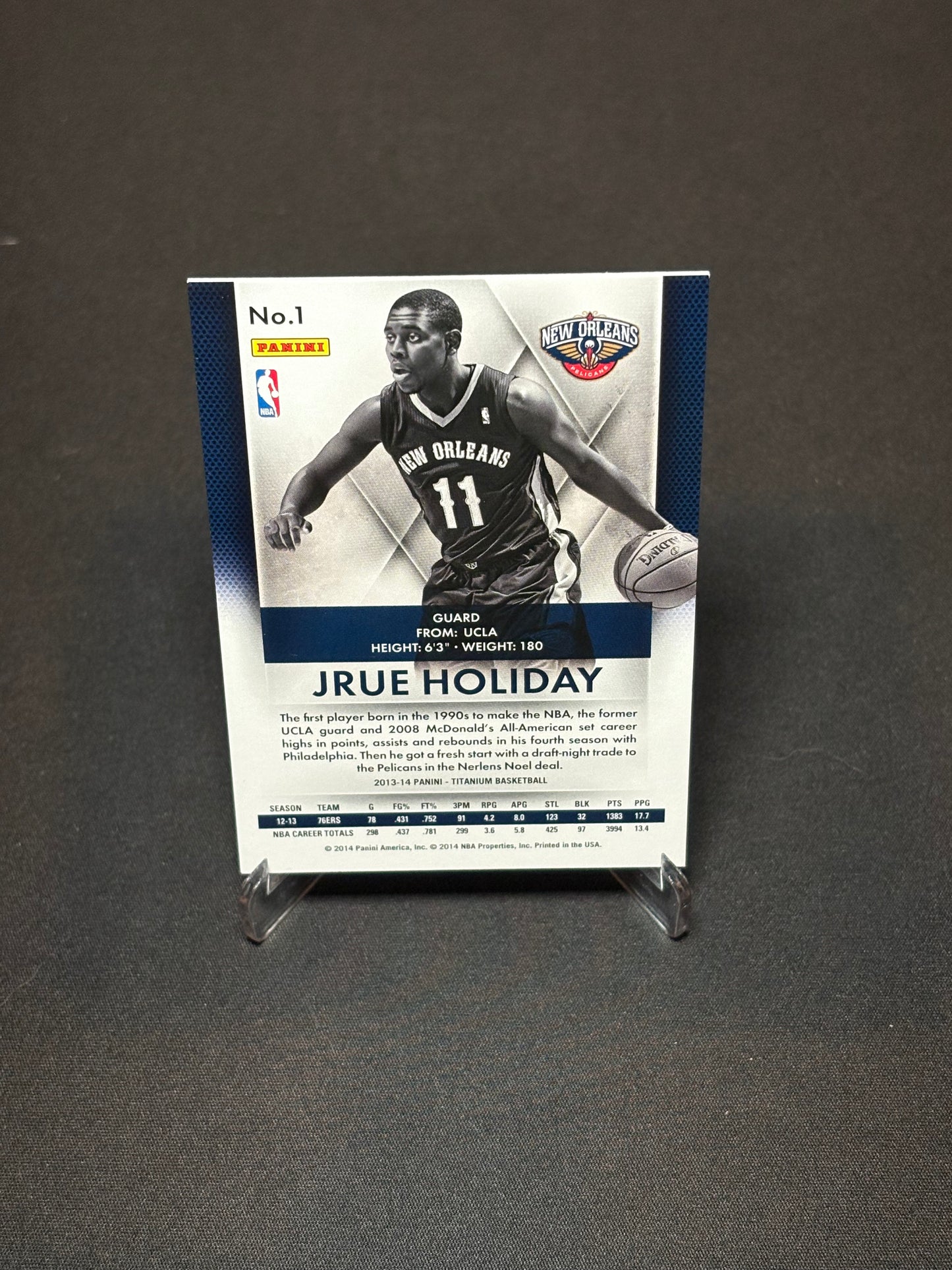 Jrue Holiday Panini Titanium 2014 "Base" N.O Pelicans