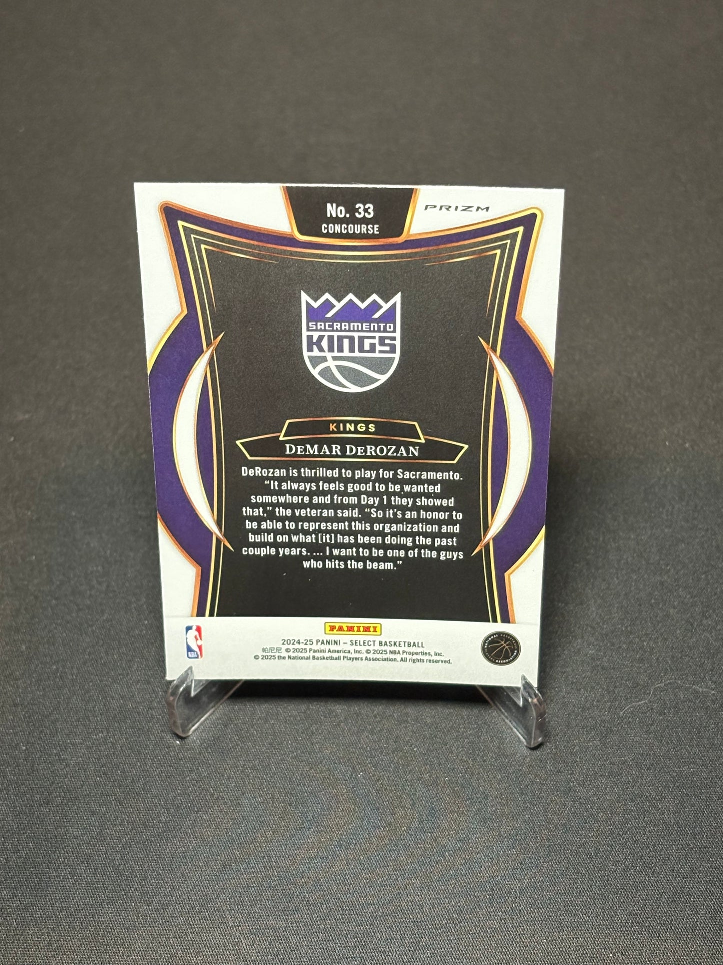 DeMar Derozan Panini Select 2024 "Red Cracked" Sacramento Kings
