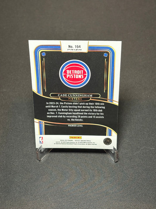 Cade Cunningham Panini Select 2024 "Premier Level Red Cracked" Detroit Pistons