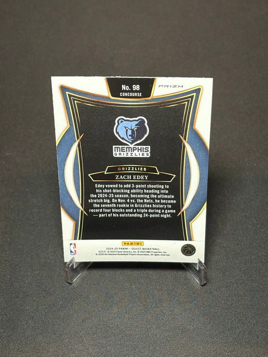 Zach Edey RC Panini Select 2024 "Red Cracked" Memphis Grizzlies
