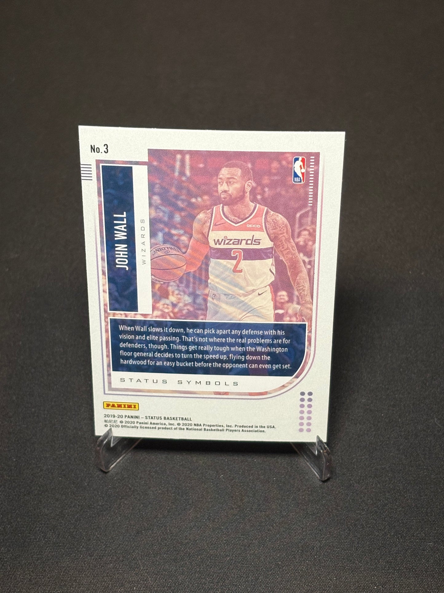 John Wall Panini Status 2019-20 "Symbols" Washington Wizards