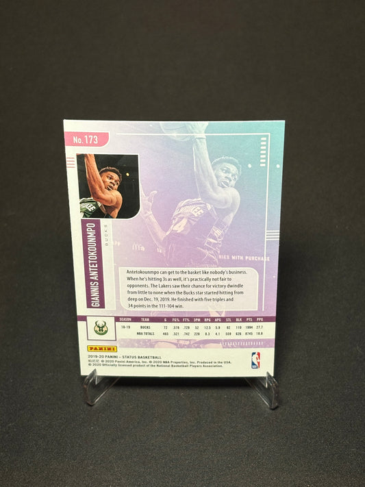 Giannis Antetokounmpo Panini Status 2019-20 "Base" Milwaukee Bucks